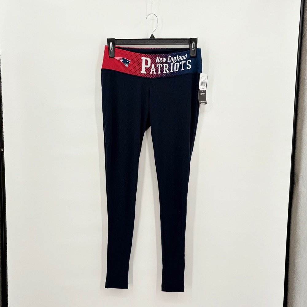 NFL Team Apparel New England Patriots Womens Sleepwear Leggings Navy Blue Medium